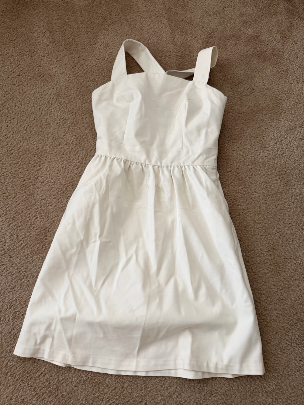 Raoul White Square-Neck Mini Dress